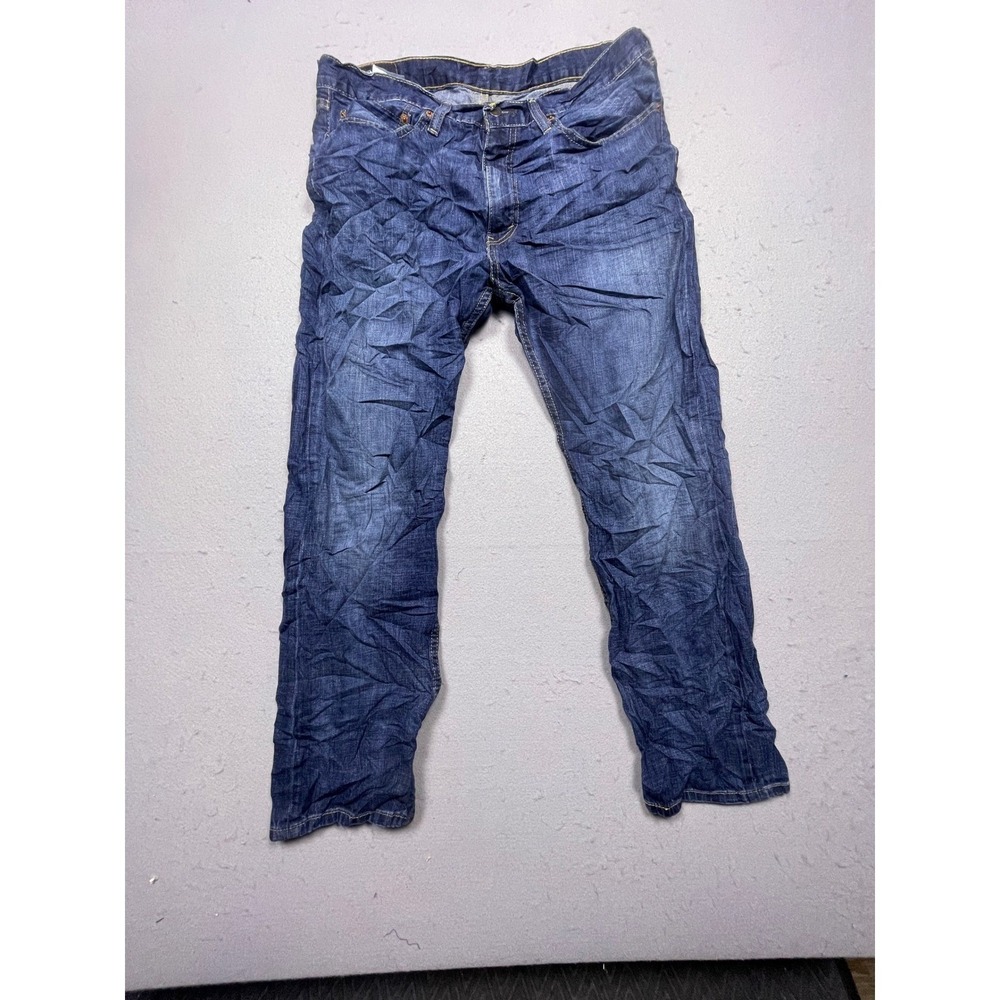 Levi's 505 Regular Fit Jeans Mens 36x32 Blue Cotton Denim Excellent